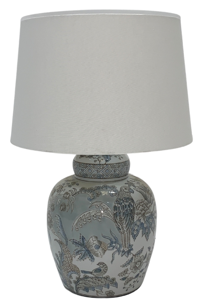 Mindy Brownes Delia Light Blue And Grey Ceramic Table Lamp