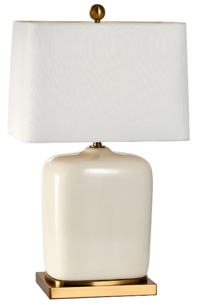 Mindy Brownes Nevaeh White And Cream Ceramic Table Lamp