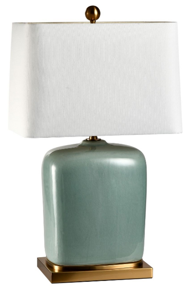 Mindy Brownes Harmony White And Teal Table Lamp