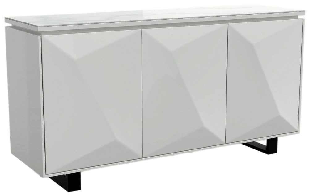 Gela Grey Gloss 3 Door Sideboard