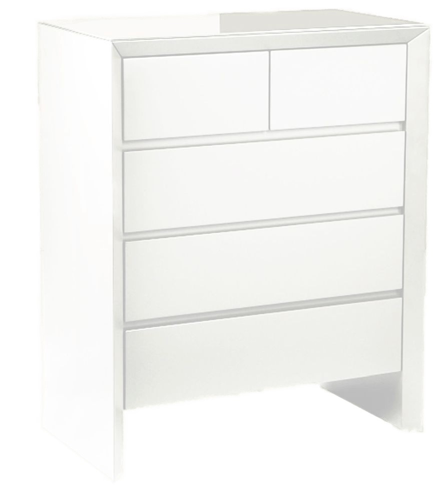 Trento White Gloss 23 Drawer Chest