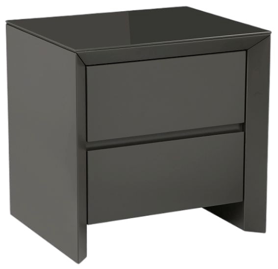 Vicenza Matt Dark Grey Bedside Cabinet