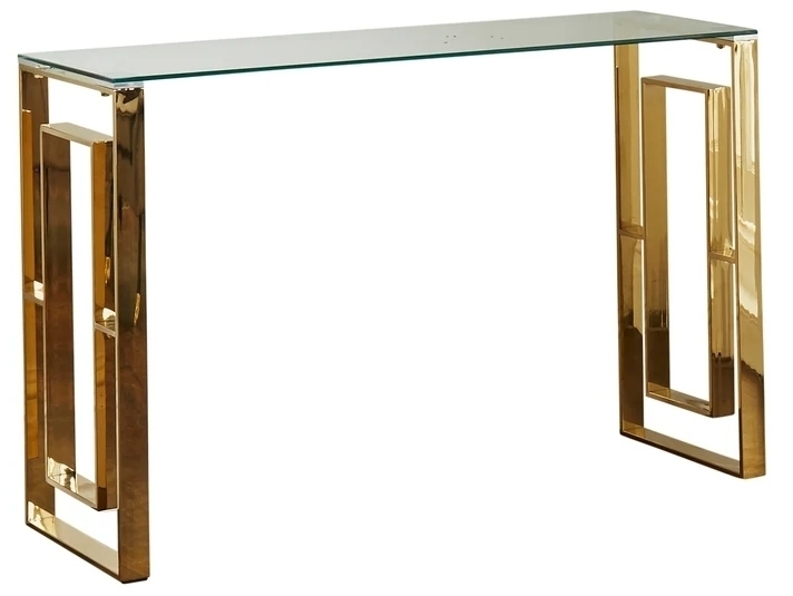 Pierre Gold Plated And Glass Console Table