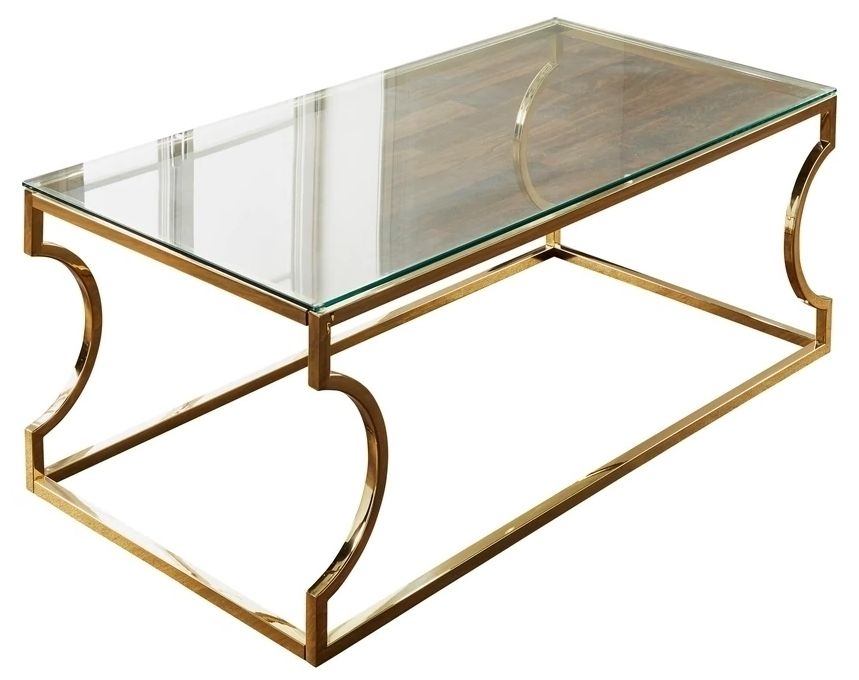 Ripley Gold And Glass Coffee Table