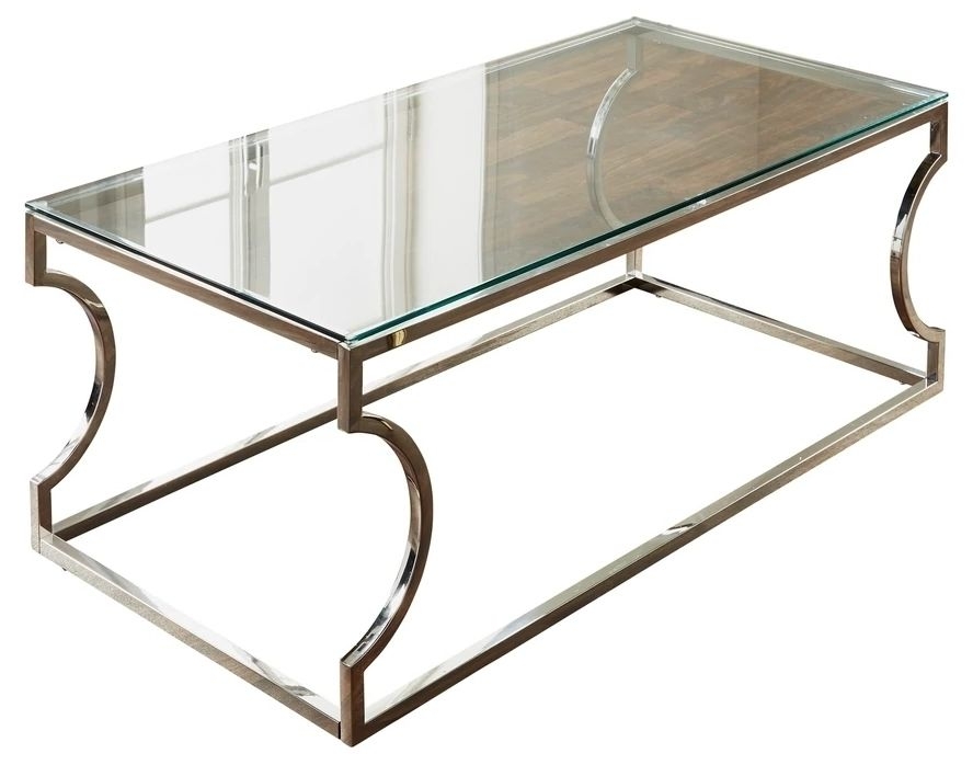 Ripley Silver And Glass Coffee Table