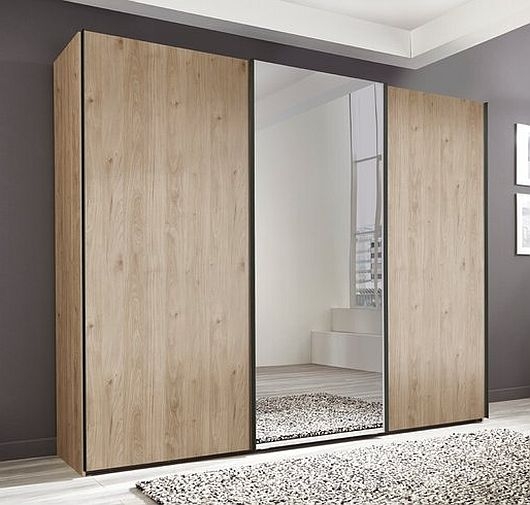 Nolte Savena Imitation Jackson Oak 3 Door Sliding Wardrobe With 1 Mirror Front 300cm