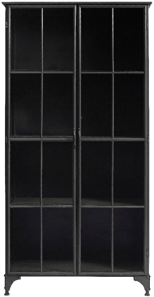 Nordal Downtown Black 2 Door Display Cabinet