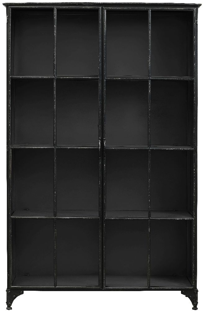 Nordal Downtown Black 2 Door Wide Display Cabinet