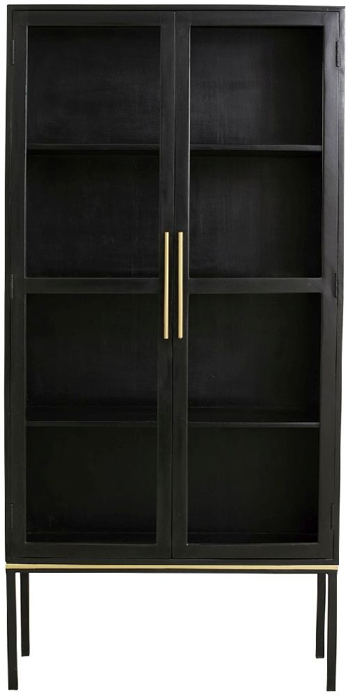 Nordal Koshi Black 2 Door Display Cabinet