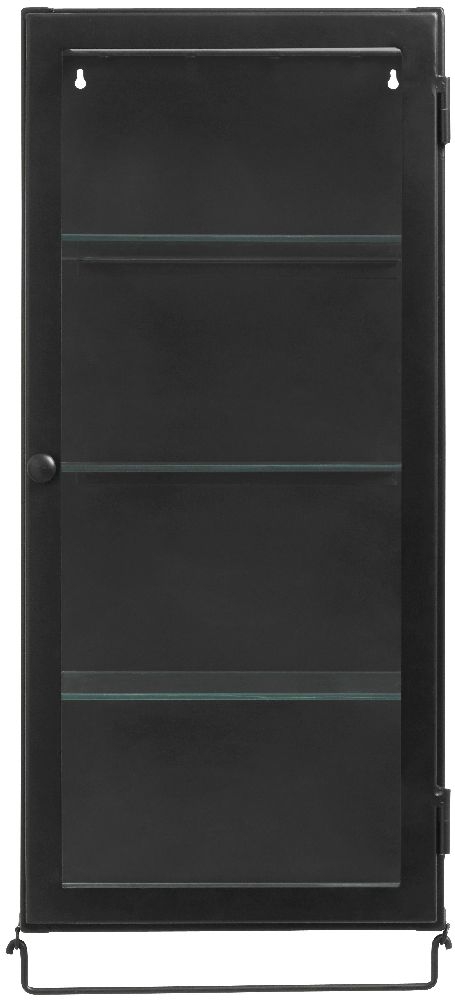 Nordal Siri Black 1 Door Wall Display Cabinet