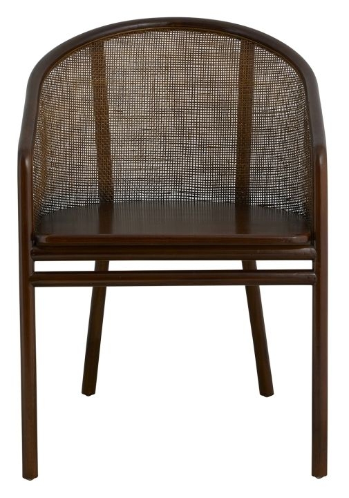 Nordal Mosso Dark Brown Rattan Dining Chair Sold In Pairs