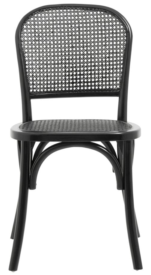 Nordal Wicky Black Rattan Dining Chair Sold In Pairs