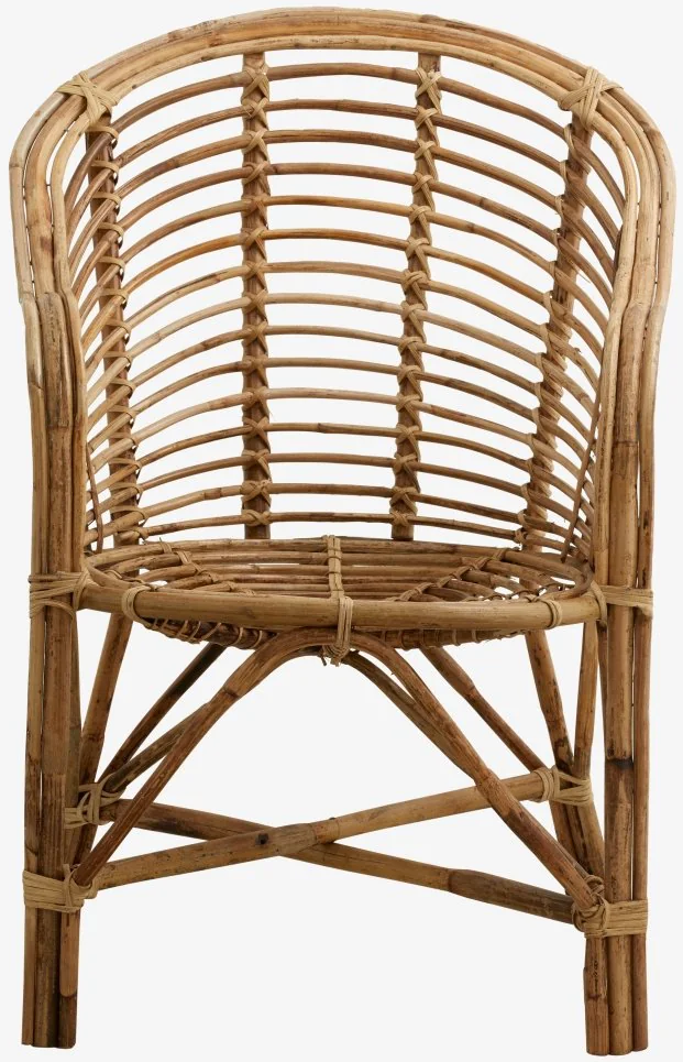 Nordal Cania Bamboo Natural Dining Chair Sold In Pairs