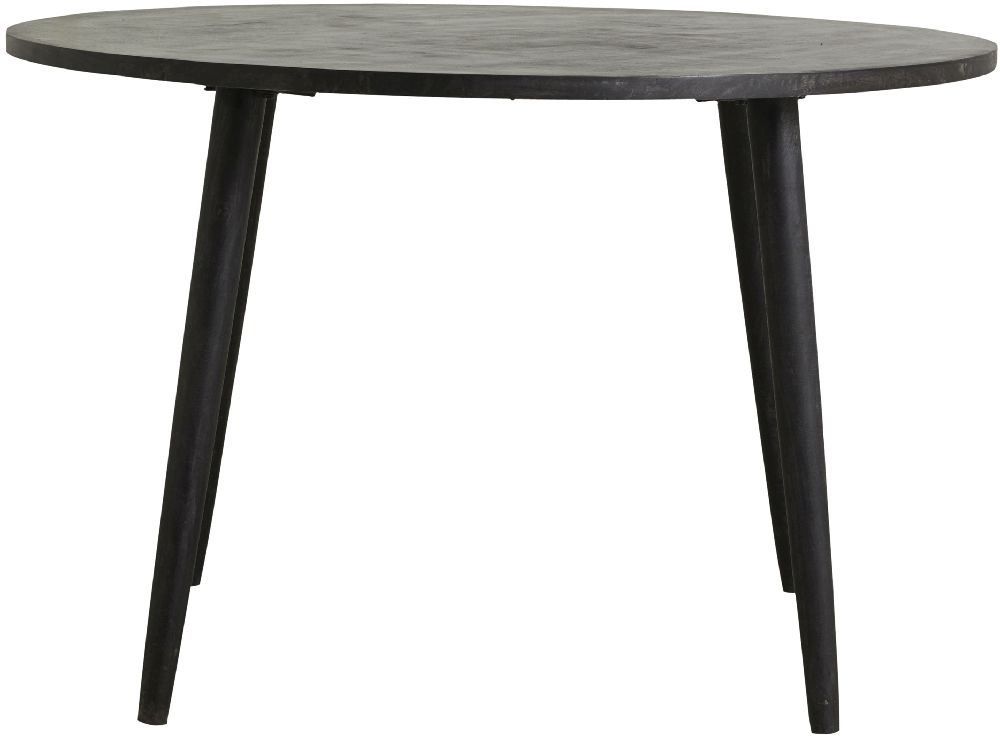 Nordal Hau Black Mango Wood Round Dining Table