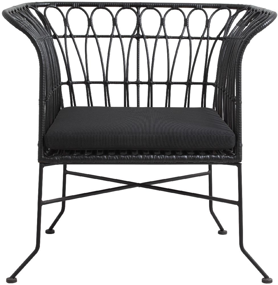 Nordal Alba Black Garden Lounge Chair
