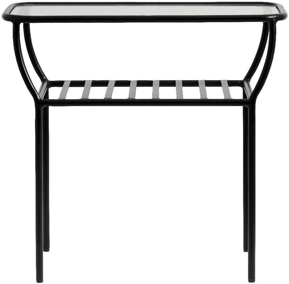 Nordal Chic Black And Glass Side Table