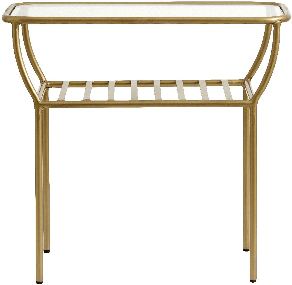 Nordal Chic Gold And Glass Side Table