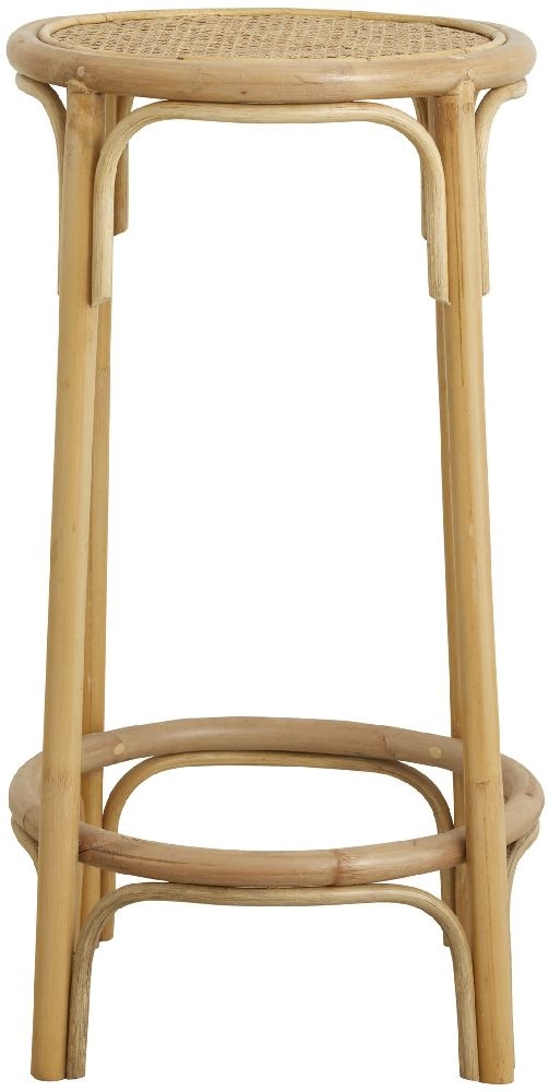 Nordal Nen Natural Rattan Round Bar Stool