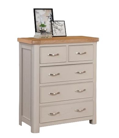 Clarion Oak And Grey Painted 23 Drawer Chest