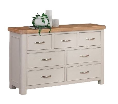 Clarion Oak And Grey Painted 34 Drawer Chest