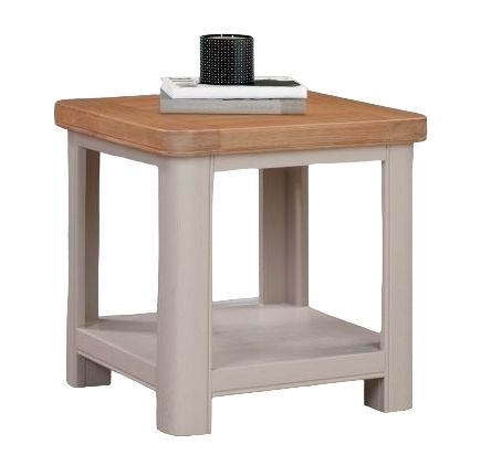 Clarion Oak And Grey Painted Lamp Table
