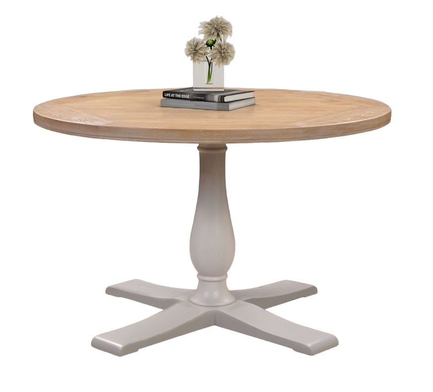 Clarion Oak And Grey Painted Round Dining Table