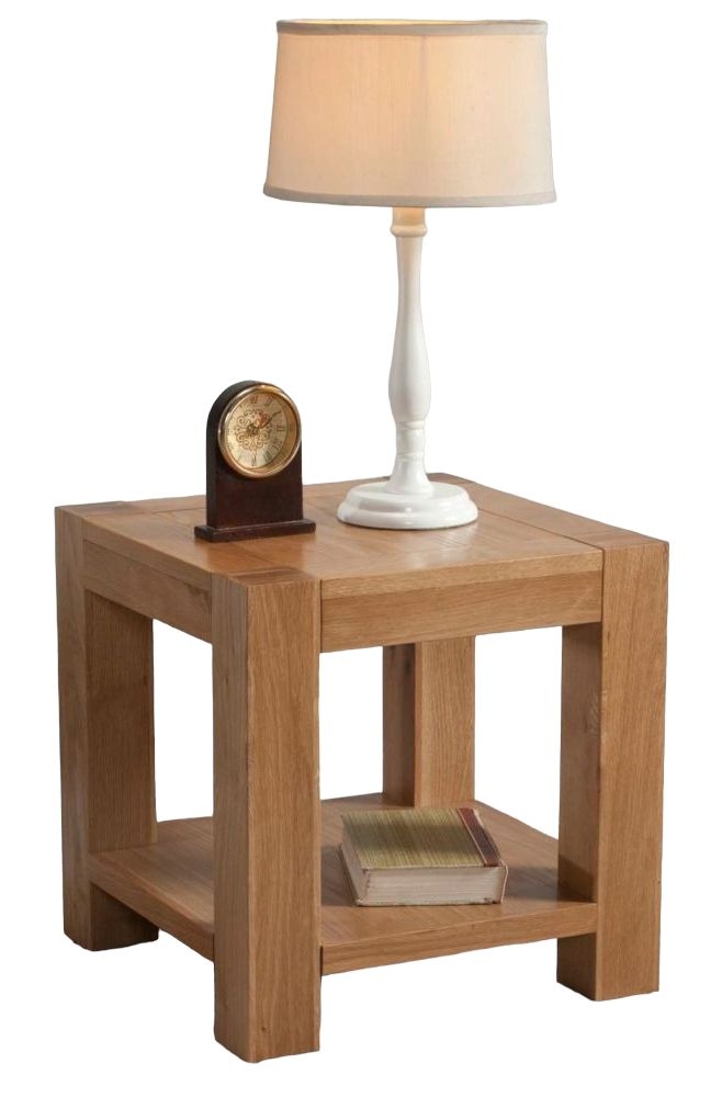 Lucerne Oak Lamp Table