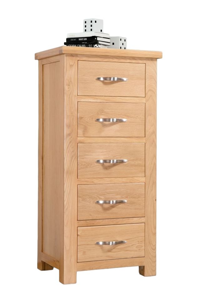 Valencia Oak 5 Drawer Chest