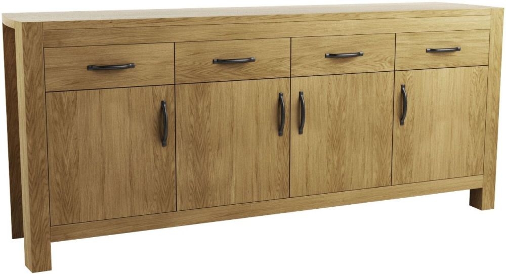 Goliath Oak 4 Door 4 Drawer Wide Sideboard