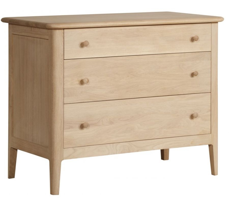 Hudson Oak Chest Of Drawer 3 Drawer