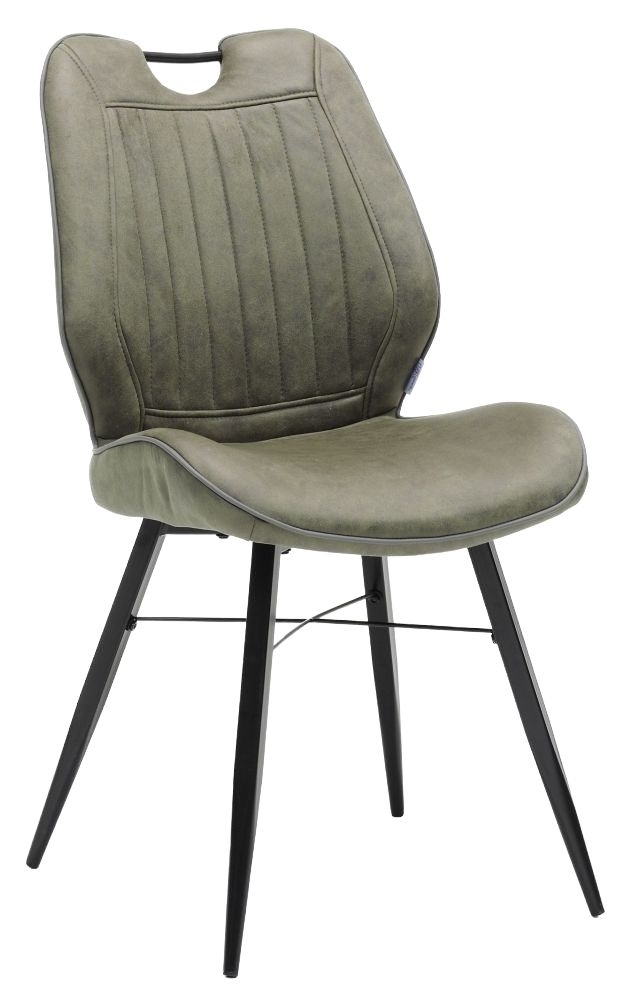 Quattro Soft Green Fabric Dining Chair Sold In Pairs