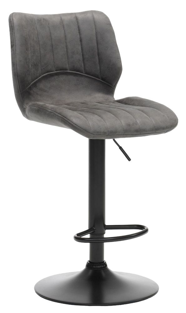 Bobby Soft Anthracite Fabric Barstool Sold In Pairs