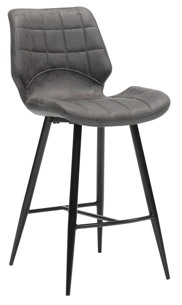 Borgo Soft Anthracite Fabric Barstool Sold In Pairs