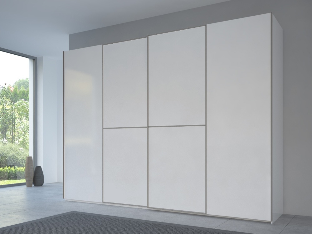 Rauch 20up Front 1a Sliding Wardrobe With Matt White Front