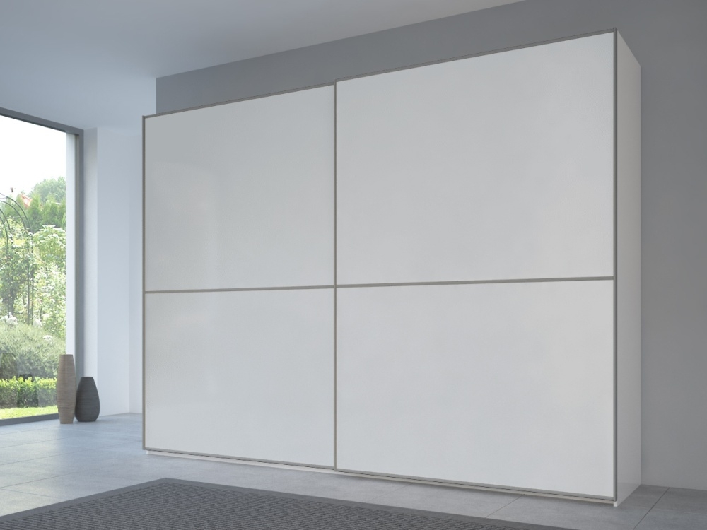 Rauch 20up Front 2a Sliding Wardrobe With Matt White Front