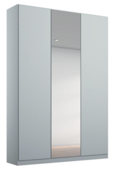 Rauch Alabama Silk Grey 3 Door Wardrobe With 1 Mirror Front 136cm