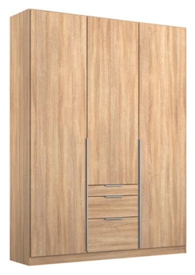 Rauch Alabama Sonoma Oak 3 Door 3 Drawer Combi Wardrobe 136cm