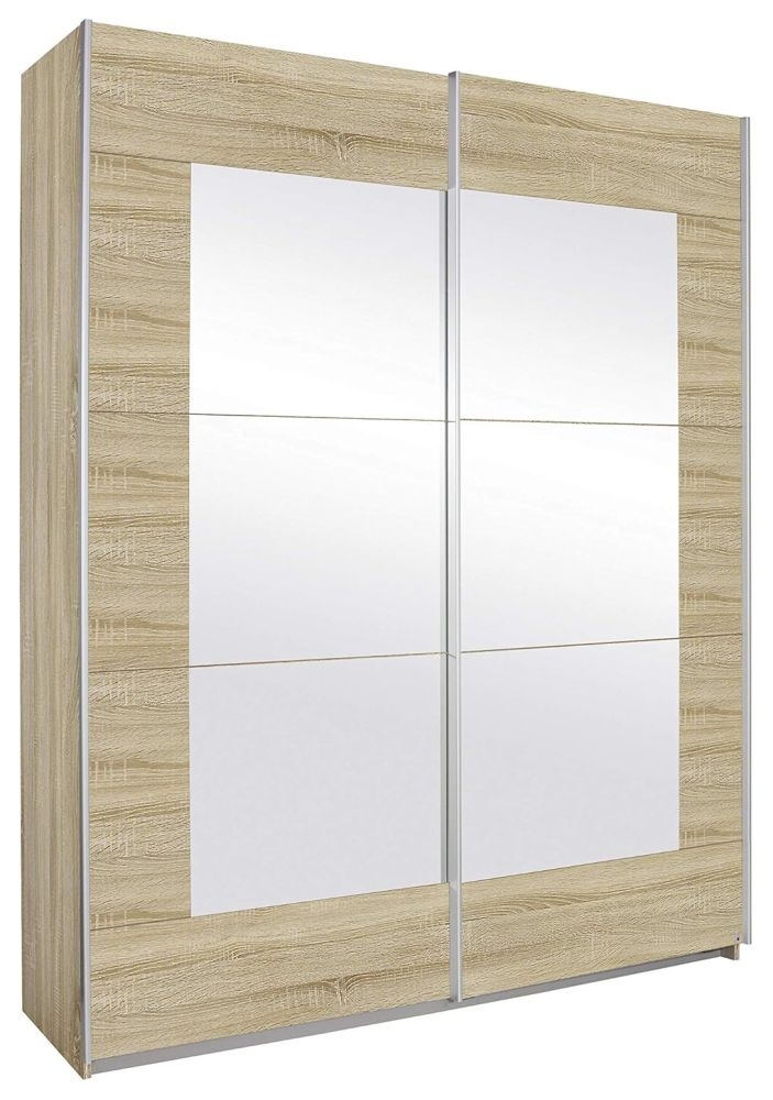 Rauch Alegro 2 Door Sliding Wardrobe In Sonoma Oak 181cm