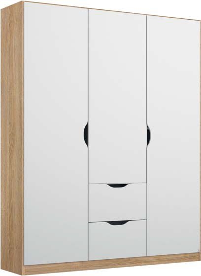 Rauch Arnstein 3 Door Wardrobe In Oak And White W 136cm