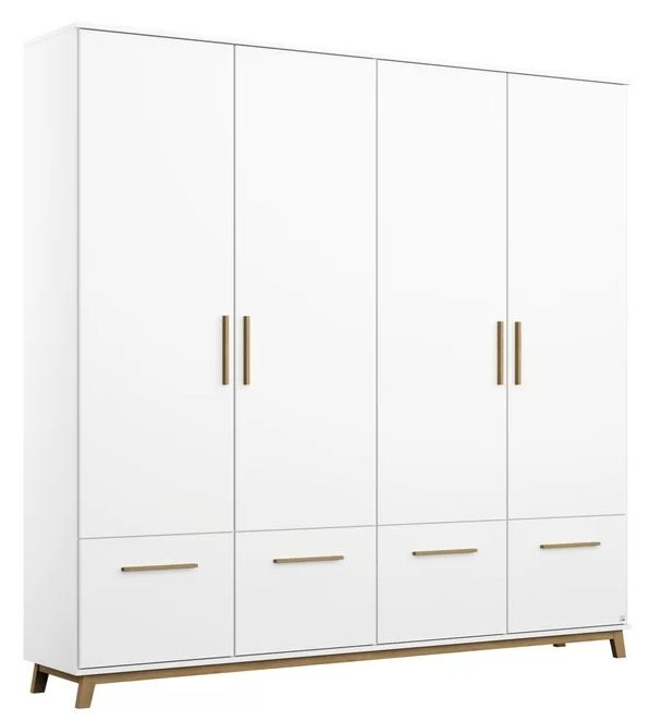 Rauch Carlsson Alpine White 3 Door 3 Drawer Combi Wardrobe 181cm