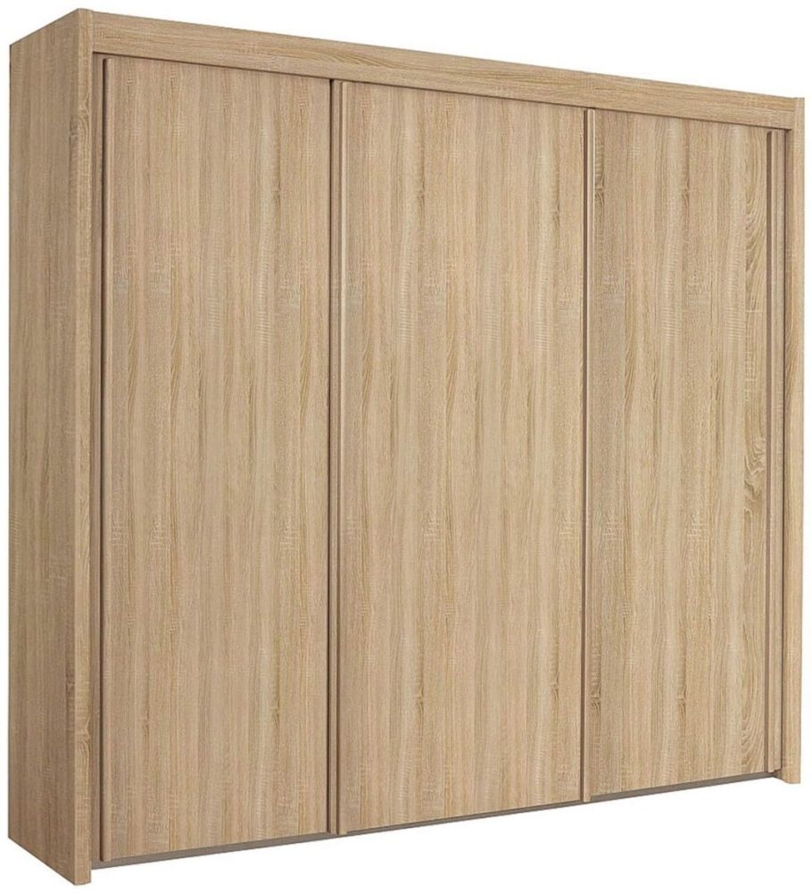 Rauch Imperial 3 Door Sliding Wardrobe In Sonoma Oak 225cm