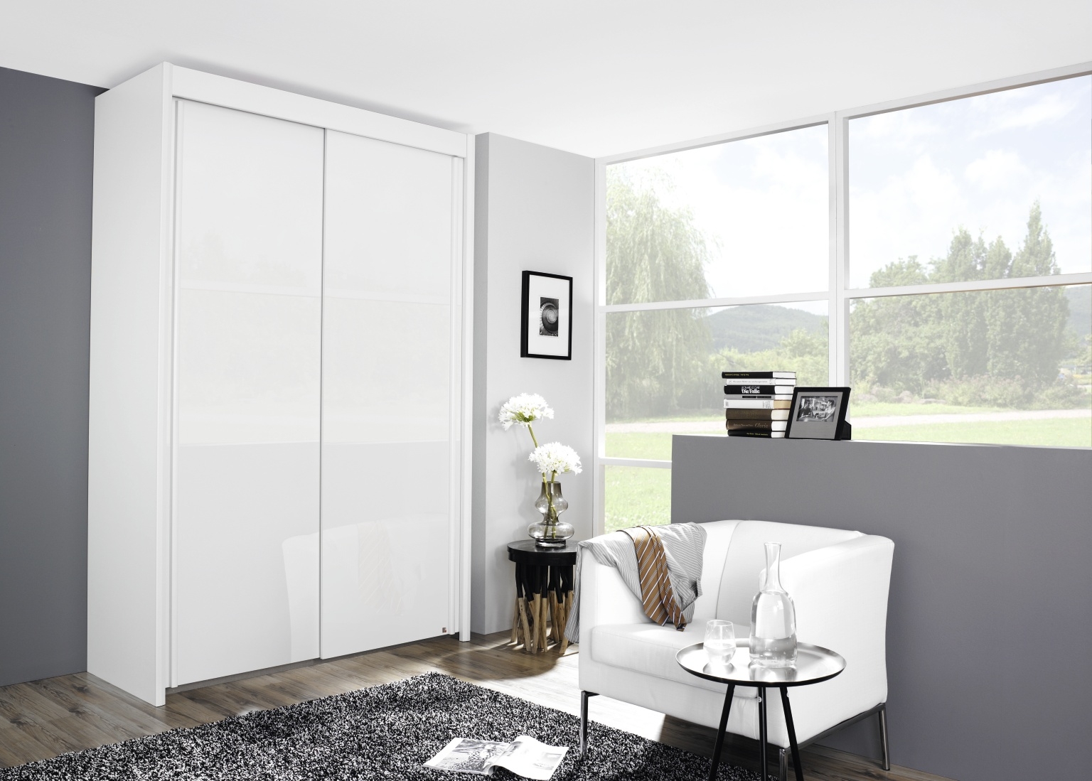 Rauch Imperial 2 Door Sliding Wardrobe In White W 151cm