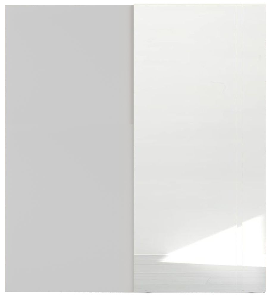 Rauch Lias 2 Door 1 Mirror Grey Sliding Wardrobe 151cm