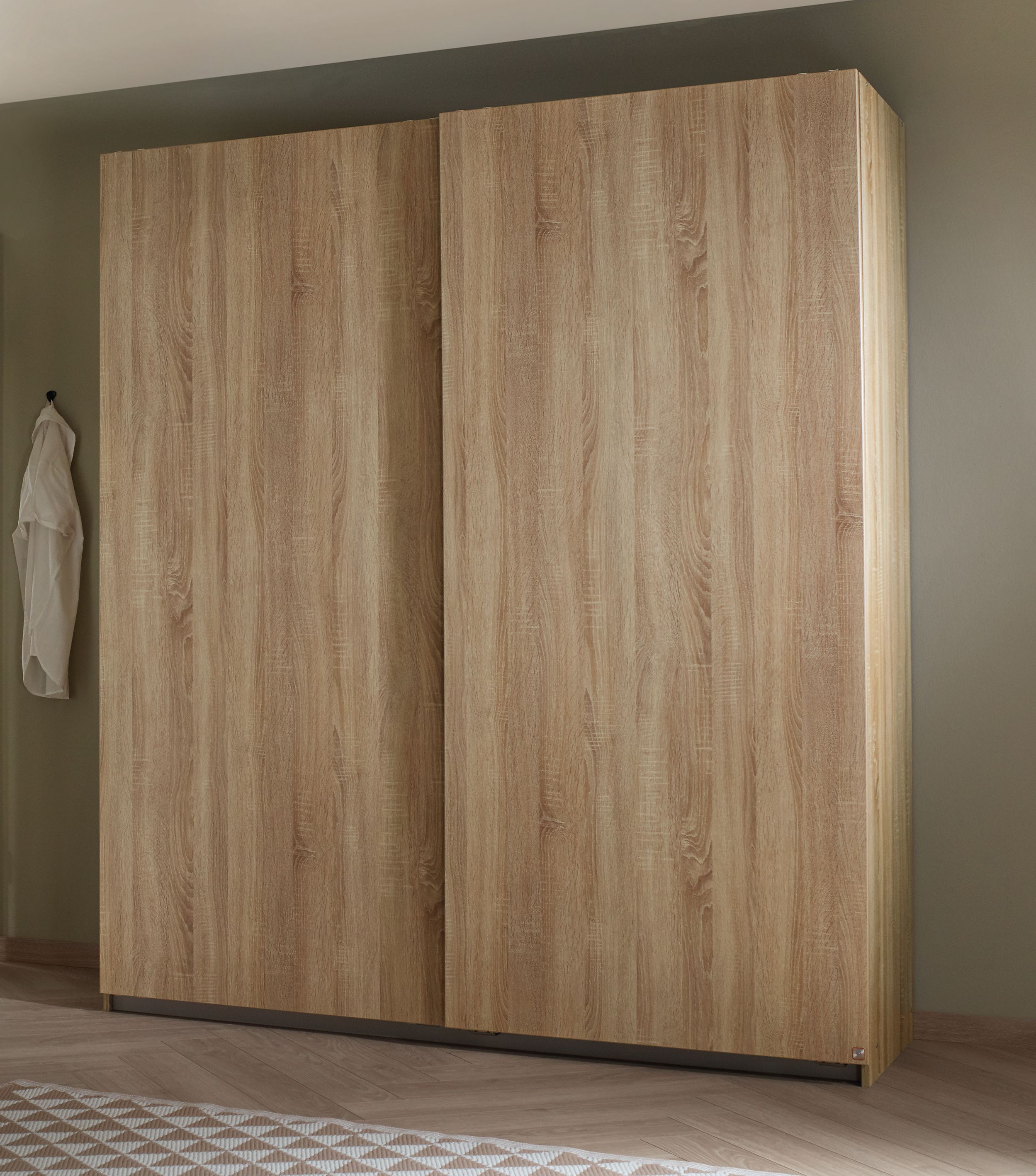 Rauch Plain Sonoma Oak 2 Door Sliding Wardrobe 181cm