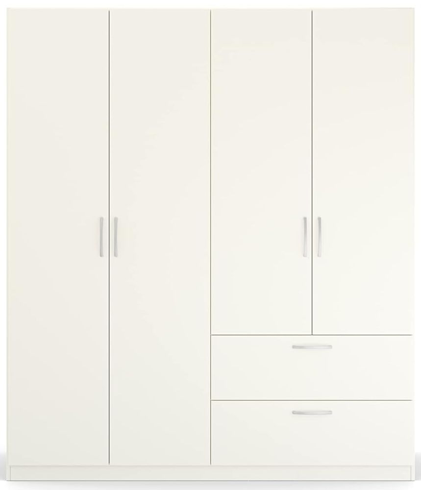 Rauch Quadraspin 4 Door White Combi Wardrobe 181cm