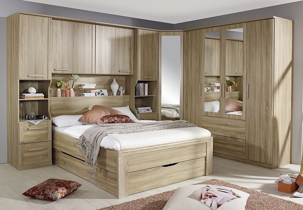 Rauch Rivera Bedroom Set With 140cm Storage Bed In Sonoma Oak