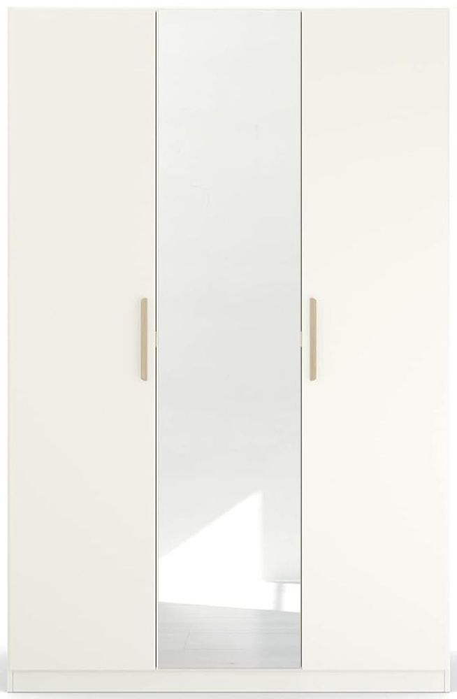 Rauch Skandi Quadraspin 3 Door 1 Mirror White Wardrobe 136cm