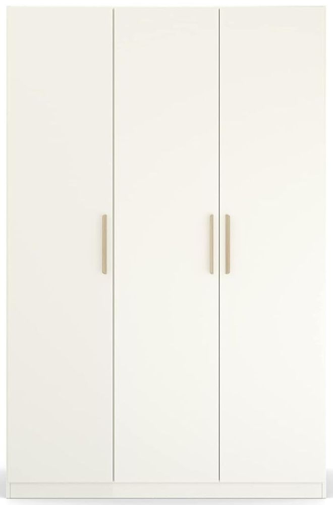 Rauch Skandi Quadraspin 3 Door White Wardrobe 136cm