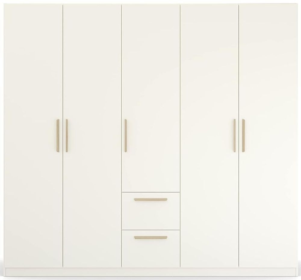 Rauch Skandi Quadraspin 5 Door White Combi Wardrobe 226cm