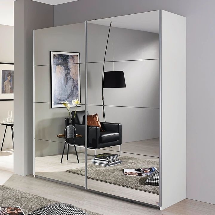 Rauch Subito Alpine White 2 Mirror Door Sliding Wardrobe 181cm